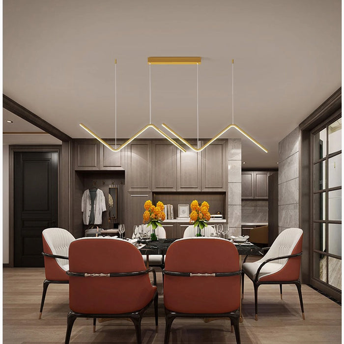 MIRODEMI® Gilette | Black/Gold LED Pendant Lighting for Dining Room