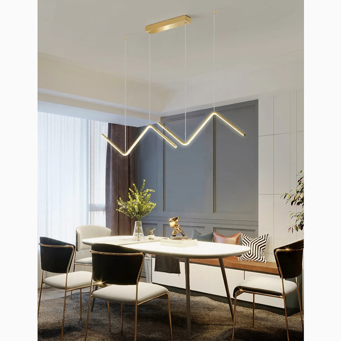 MIRODEMI® Gilette | Black/Gold LED Pendant Lighting for Dining Room