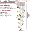 Grasse | Modern Led Crystal Hanging Light Fixtures
