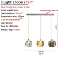 Grasse | Modern Led Crystal Hanging Light Fixtures
