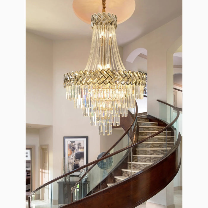 MIRODEMI® Juan-les-Pins | Big Luxury Crystal Chandelier Opulent Elegance 17.7'' / Warm light / Dimmable