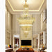 MIRODEMI® La Bollène-Vésubie | Hanging Posh Gold Crystal Chandelier 31.5'' / Warm Light / Dimmable
