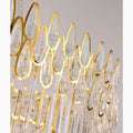 Hanging Luxurious Posh Gold Crystal Chandelier for Foyer