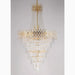 Luxury Layered Hanging Posh Gold Crystal Chandelier