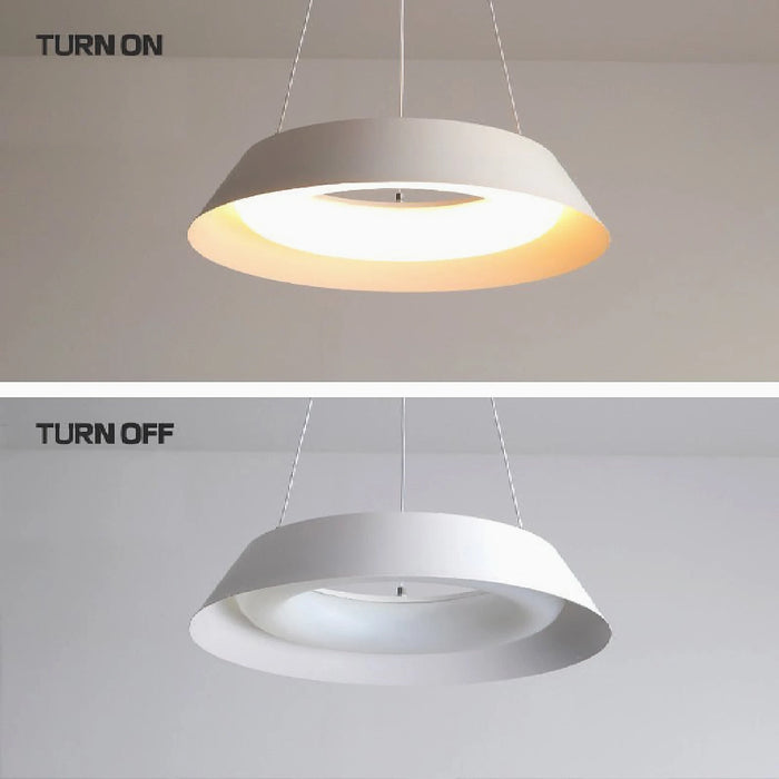 MIRODEMI® La Brigue | White Circular Pendant Lighting with for Impossilble Dining Room