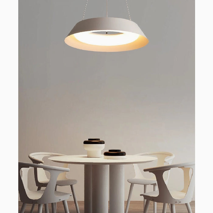 MIRODEMI® La Brigue | White Circular Pendant Lighting with for Luxury Dining Room