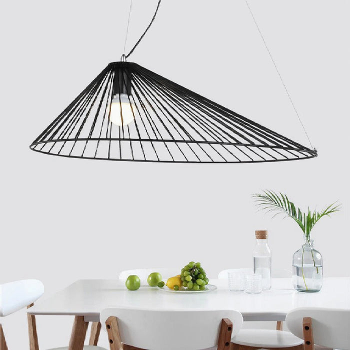 MIRODEMI® La Colmiane | Loft Straw Hat Iron Pendant Light