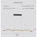 MIRODEMI® La Trinité | Waves Pendant Lamp for Dining Room, Kitchen Materials Scheme