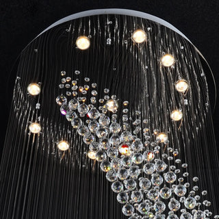 La Turbie | Duplex Spiral Moon Staircase Crystal Chandelier