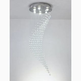 La Turbie | Duplex Spiral Moon Staircase Crystal Chandelier