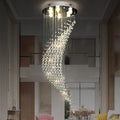 La Turbie | Duplex Spiral Moon Staircase Crystal Chandelier