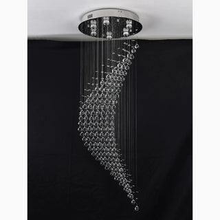 La Turbie | Duplex Spiral Moon Staircase Crystal Chandelier