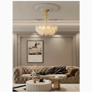 Lantosque | Lux Noble Glass Feather Elegant Chandelier