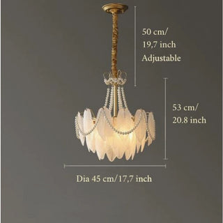 Lantosque | Lux Noble Glass Feather Elegant Chandelier