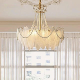 Lantosque | Lux Noble Glass Feather Elegant Chandelier