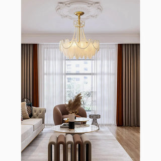 Lantosque | Lux Noble Glass Feather Elegant Chandelier