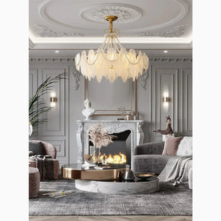 Lantosque | Lux Noble Glass Feather Elegant Chandelier