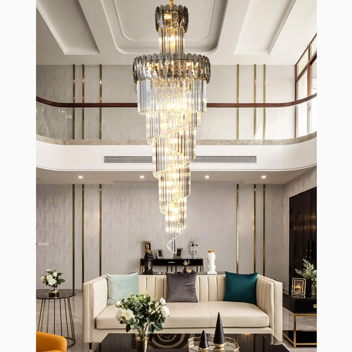 MIRODEMI® Le Cannet | Luxury Spiral Crystal Chandelier For Stairway