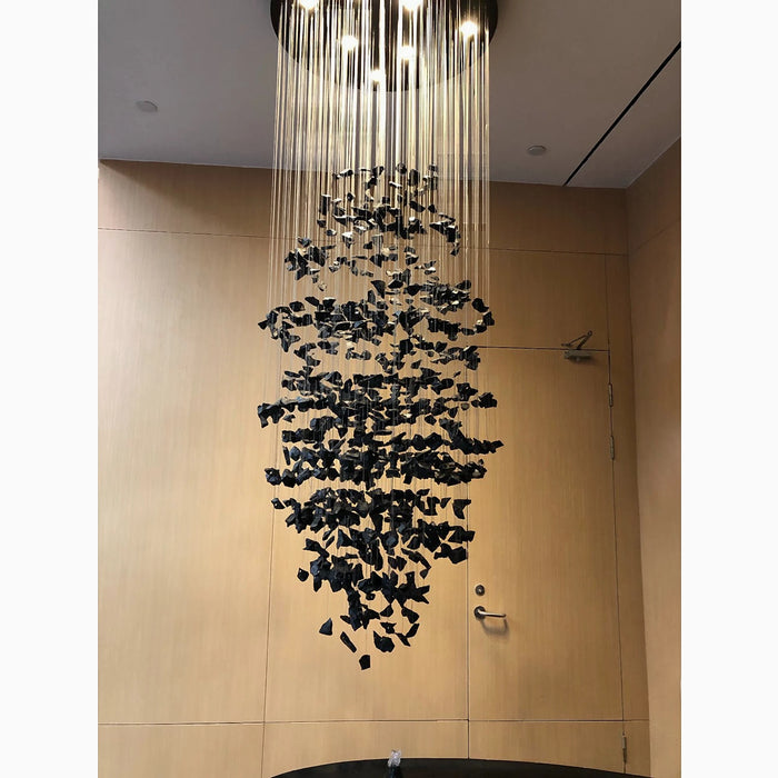 MIRODEMI® Le Port | Floating Luxury Crystal Chandelier With Decorative Stones