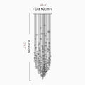 Le Port | Floating Luxury Crystal Chandelier With Decorative Stones