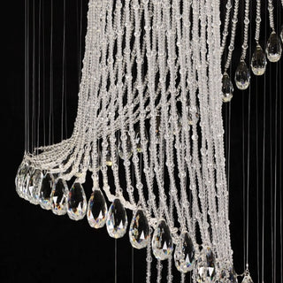 MIRODEMI® Mougins | Сhic Spiral Crystal Ceiling Led Chandelier For Hall