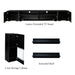 MIRODEMI Nysa Minimalistic Black White Glossy TV Stand With Shelves And Cabinets