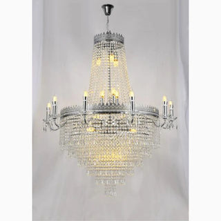 MIRODEMI® Opio | Classical Large Crystal Candle Ceiling Chandelier