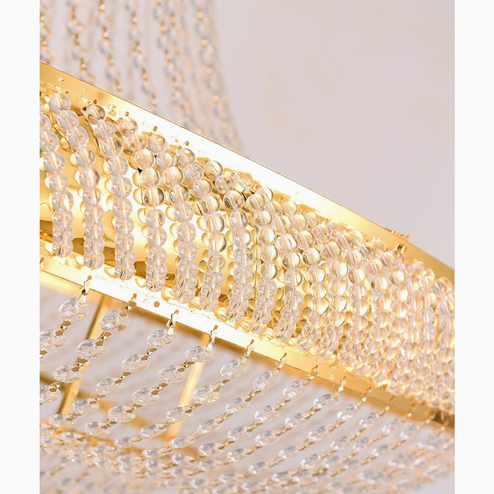 MIRODEMI® Peille | Three-tier Luxury Hanging Gold Crystal Chandelier for Hotel Hall