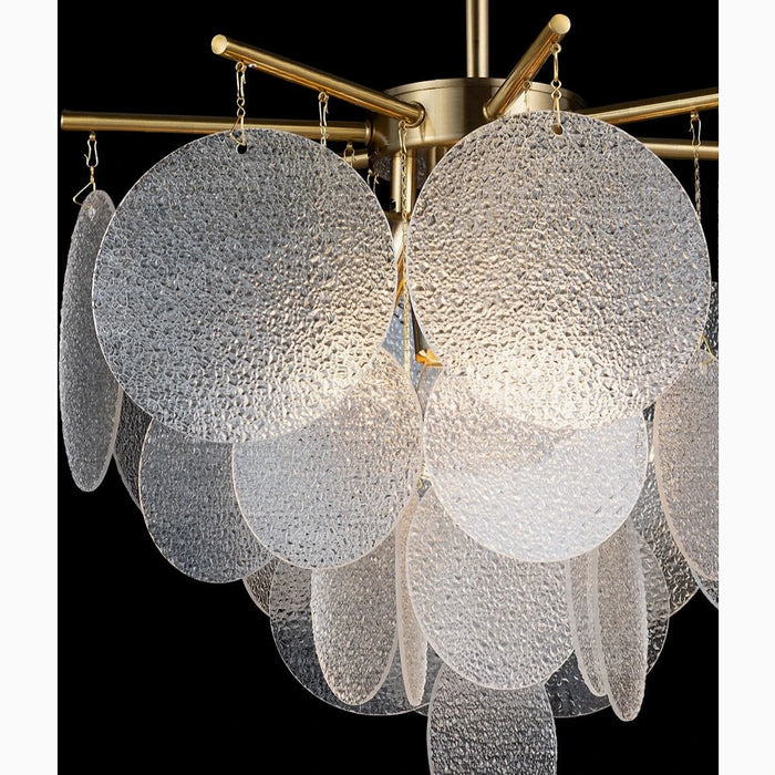 MIRODEMI® Péone | Round Obscure Glass Ceiling Chandelier | S2024S