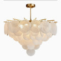 Peone | Round Obscure Glass Ceiling Chandelier