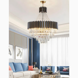 MIRODEMI_Portofino-modern-black-round-chandelier