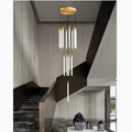 Gold and Black LED Chandelier for Staircase