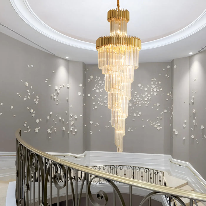 MIRODEMI® Ravello | Stairwell Crystal Chandelier for Hall