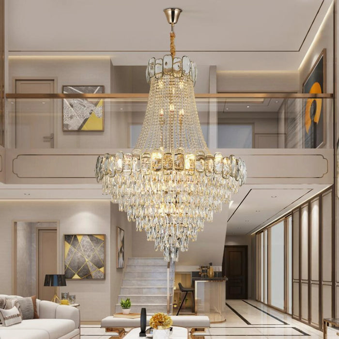 MIRODEMI® Roure | Large Classic Luxury Staircase Crystal Chandelier