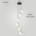 MIRODEMI® Saint-Jeannet | Black Spiral Pendant Chandelier For Stairway with 6 LED Bulbs