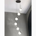 MIRODEMI® Saint-Jeannet | Duplex Black Spiral Pendant Chandelier For Stairway