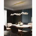 Saint-Martin-Vesubie | Modern Wave-Designed Gold Chandelier