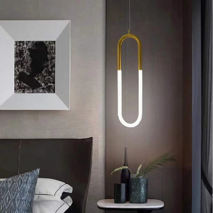 MIRODEMI Saint-Martin-d'Entraunes Paper Clip-Shaped Lighting Fixture For Bedroom