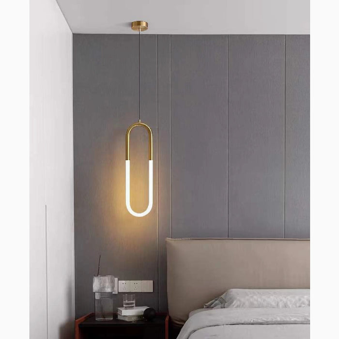 MIRODEMI Saint-Martin-d'Entraunes Paper Clip-Shaped Lighting Fixture Luxury Interior Decor