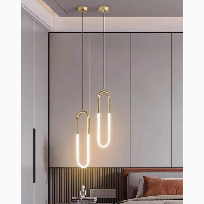MIRODEMI Saint-Martin-d'Entraunes Paper Clip-Shaped Lighting Fixture For Home Decoration