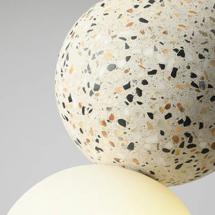 Nordic Minimalistic Pendant Light with Stone Balls
