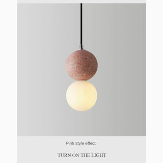 Pastel Pink Stone Glass Nordic Minimalistic Pendant Lighting