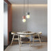Nordic Pastel Minimalistic Pendant Lighting with Stone Balls and Round Frosted Glass Ball