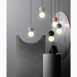 Pastel Minimalistic Pendant Light with Stone Balls Pendant Lighting 