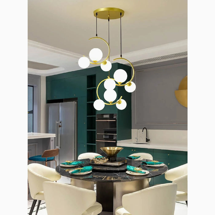MIRODEMI® Sauze | Art Iron Chandelier with Ball-Shaped Ceiling Lights