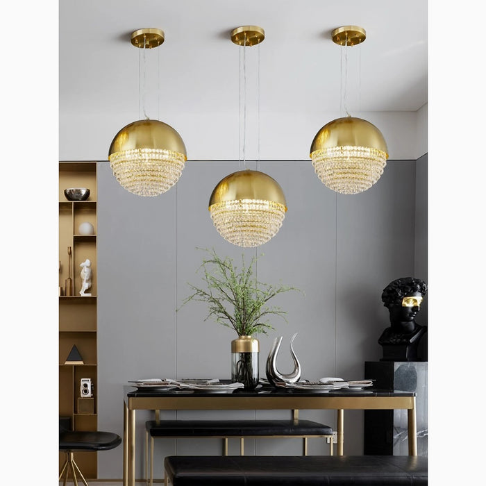 MIRODEMI Sestri Levante Stunning Gold Crystal Ball Chandelier For Office