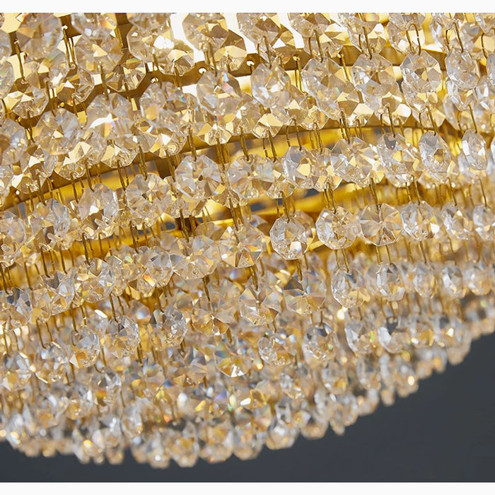 MIRODEMI Sestri Levante Stunning Gold Crystal Ball Chandelier Detailed