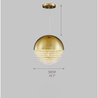 MIRODEMI Sestri Levante Stunning Gold Crystal Ball Chandelier Size