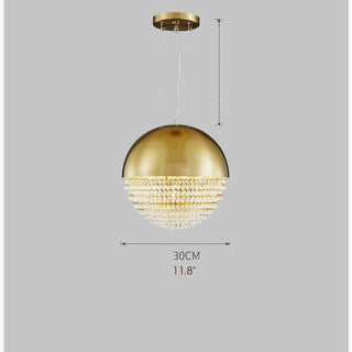 MIRODEMI Sestri Levante Stunning Gold Crystal Ball Chandelier Lampshade Size