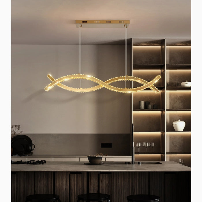 MIRODEMI® Tende | LED Chandelier in Wave Design